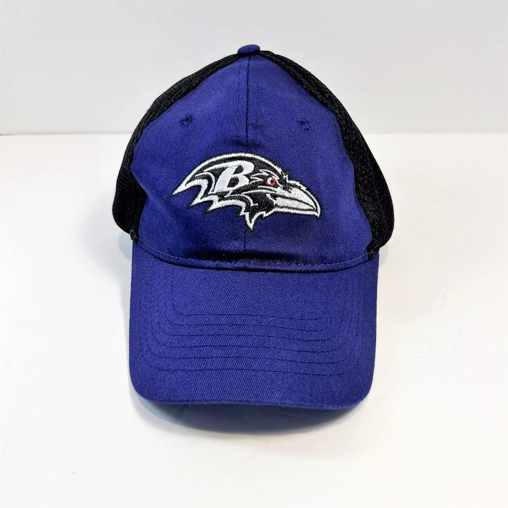 Baltimore Ravens Hat Adult Embroidered Logo Purple/Black Mesh Cap Adjustable